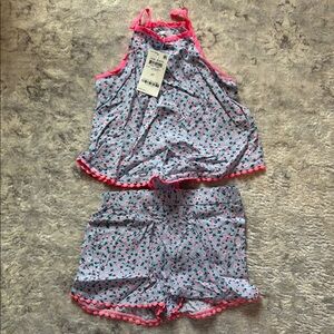 NWT Epic threads, 4T Floral short Set with Pink Trim